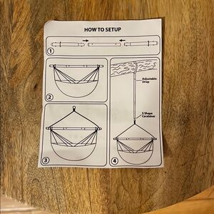 Stylish Adjustable Hanging Chair with S-Shape Carabiner